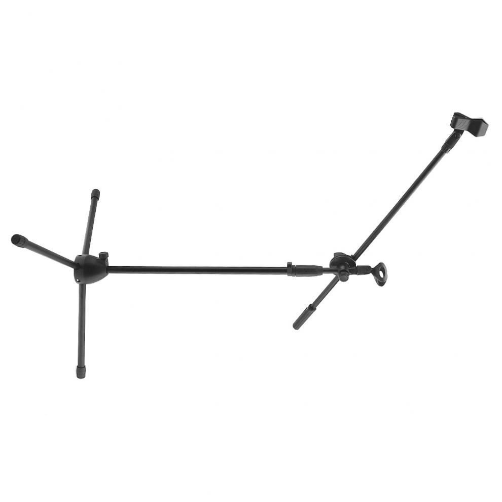 Black Swing Boom Floor Metal Microphone stand Ajustable Stage Microphone Holder Tripod for Performance Live