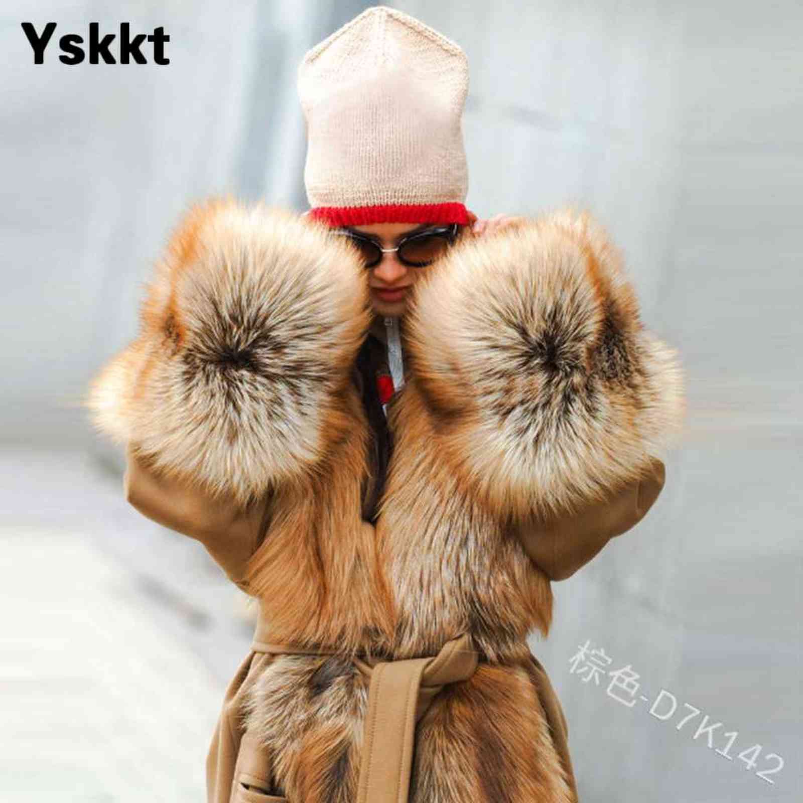 Winter Women Faux Fur Coat Long Solid Color Trim s Belt ry Womens Warm Jackets Sleeve Elegant Lady Fashion 211119