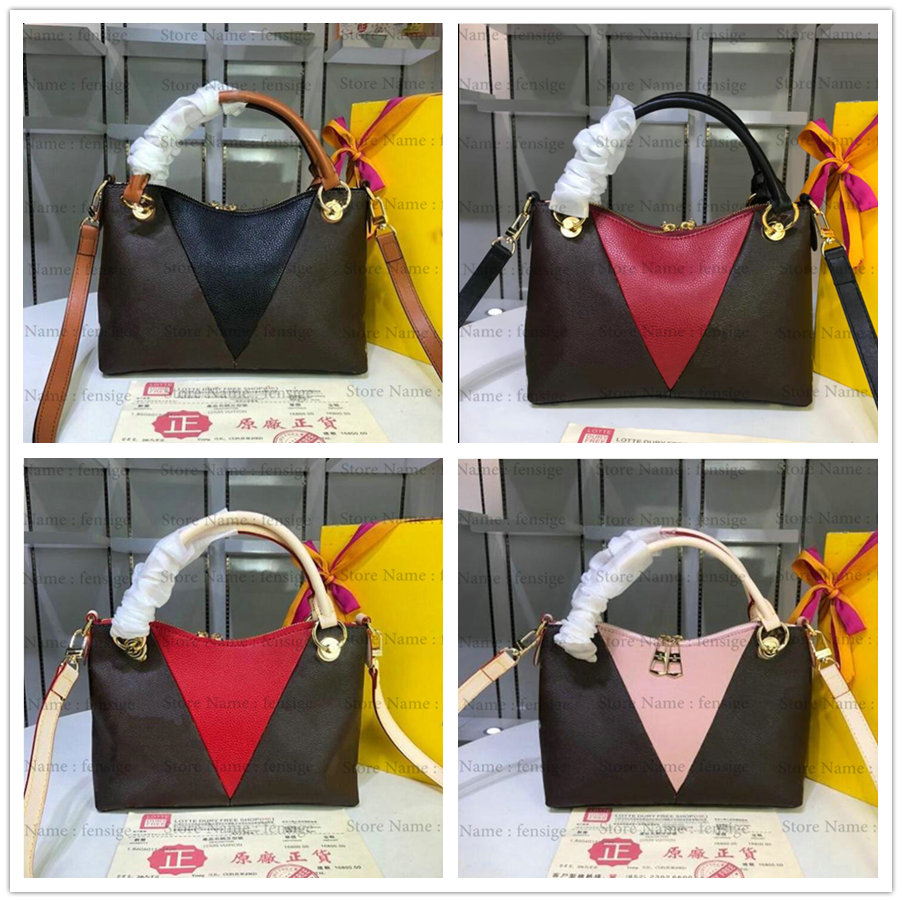 V Tote MM BB Handbag V shape Shoulder Bag Women Designer Handle Bags Brown Flower Monograms Canvas Leather Cross Body Black/Caramel Cerise Red Totes
V Tote MM BB Handbag V shape Shoulder Bag Women Designer Handle Bags Brown Flower Monograms Canvas Leather Cross Body Black/Caramel Cerise Red Totes