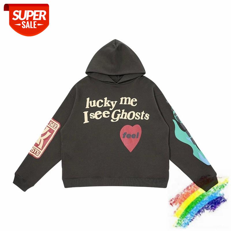 Foam Printing Kanye West Hoodies Men Women 1:1 Lucky me i see ghosts Red Heart Feel Logo Sweatshirts Kids see ghosts Pullover #Yl1C, Black
Foam Printing Kanye West Hoodies Men Women 1:1 Lucky me i see ghosts Red Heart Feel Logo Sweatshirts Kids see ghosts Pullover #Yl1C, Black