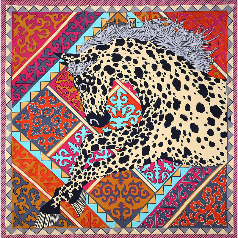 100% Twill Silk Scarf Women Female New Cosmetic Horse Printed Shawl Warps Silk Foulard Square Scarves Luxury Brand Hijab X0722
100% Twill Silk Scarf Women Female New Cosmetic Horse Printed Shawl Warps Silk Foulard Square Scarves Luxury Brand Hijab X0722