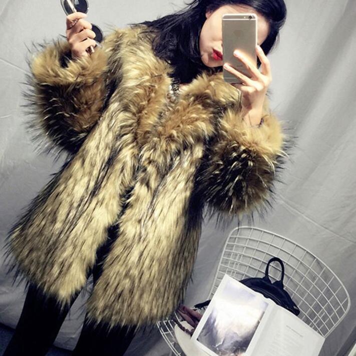 Women's Fur & Faux HIGH QUALITY Winter Gradient Hairy Shaggy Raccoon Coat Furry Women Warm Jacket Lapel Loose Outerwear MT178, Black
Women's Fur & Faux HIGH QUALITY Winter Gradient Hairy Shaggy Raccoon Coat Furry Women Warm Jacket Lapel Loose Outerwear MT178, Black