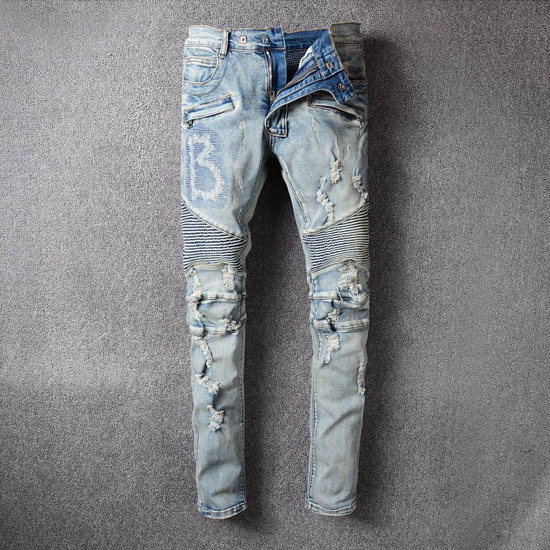 2021 B Almain Jeans Men's Luxury Designers Denim Jeans Holes Trousers Biker Pants 979
2021 B Almain Jeans Men's Luxury Designers Denim Jeans Holes Trousers Biker Pants 979