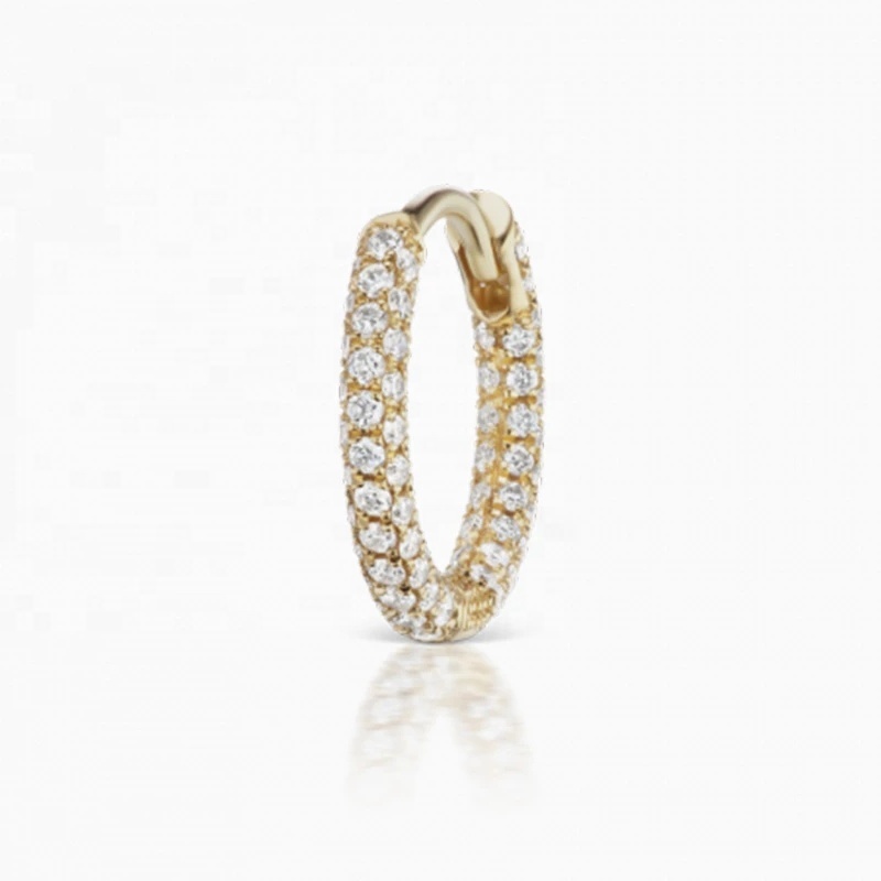 Original Brand 18k Gold Plated Full Pave CZ Diamond Small Huggie Earring 925 Sterling Silver
Original Brand 18k Gold Plated Full Pave CZ Diamond Small Huggie Earring 925 Sterling Silver