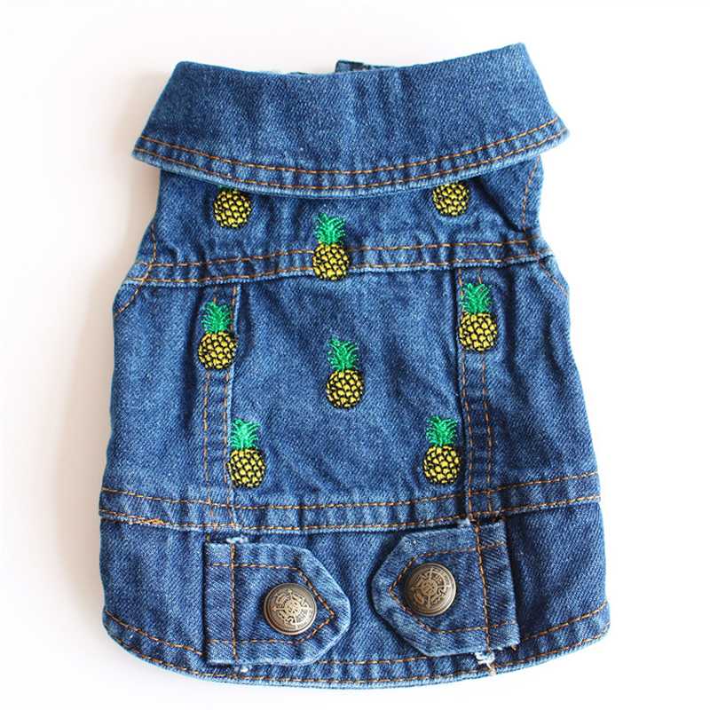 Jeans Pet Dog Apparel Vest Shirts Clothes Winter Puppy Cat Denim T-shirt Casual Cowboy Jacket For Small Dogs Chihuahua Coat Costume 10A