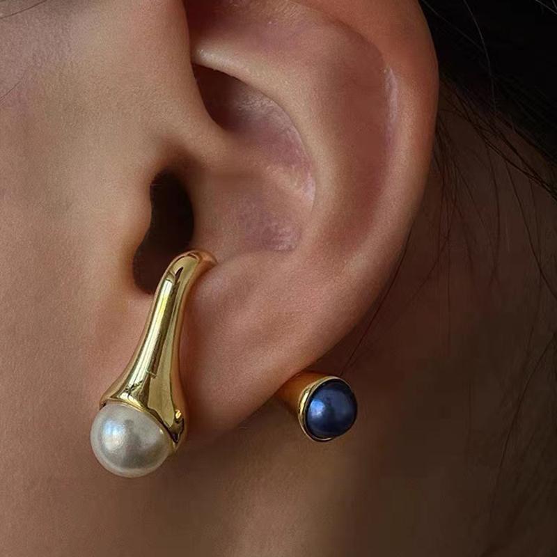 Stud SRCOI Double Sided Waterdrop Faux Pearl Dangle Earrings Women Front Back Ear Ball Single Studs Fashion Unique Jewelry, Golden;silver
Stud SRCOI Double Sided Waterdrop Faux Pearl Dangle Earrings Women Front Back Ear Ball Single Studs Fashion Unique Jewelry, Golden;silver