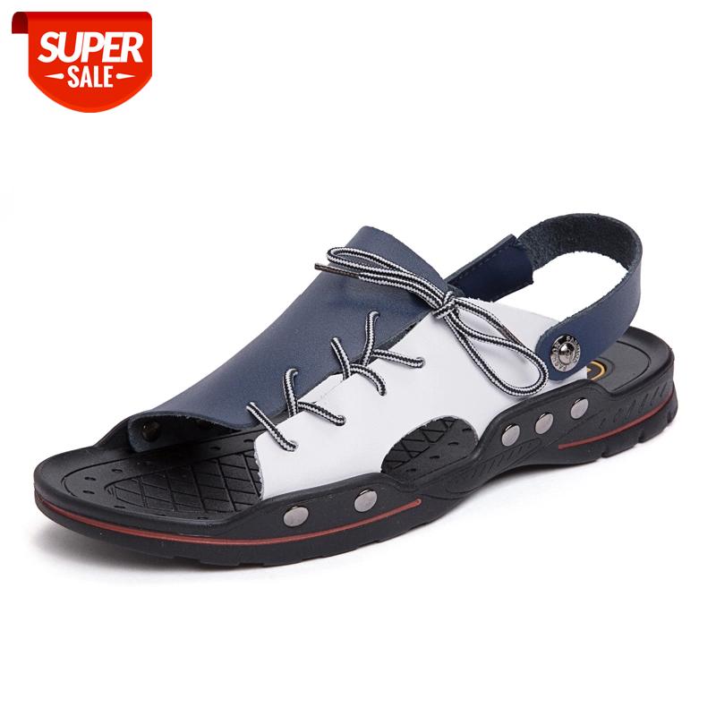 Breathable Men Sandals Leather Home Non-slip Summer Beach Shoes Flip Flops Outdoor Slippers Causal Shoes Plus Size 38-48 #YF1B, Black
Breathable Men Sandals Leather Home Non-slip Summer Beach Shoes Flip Flops Outdoor Slippers Causal Shoes Plus Size 38-48 #YF1B, Black