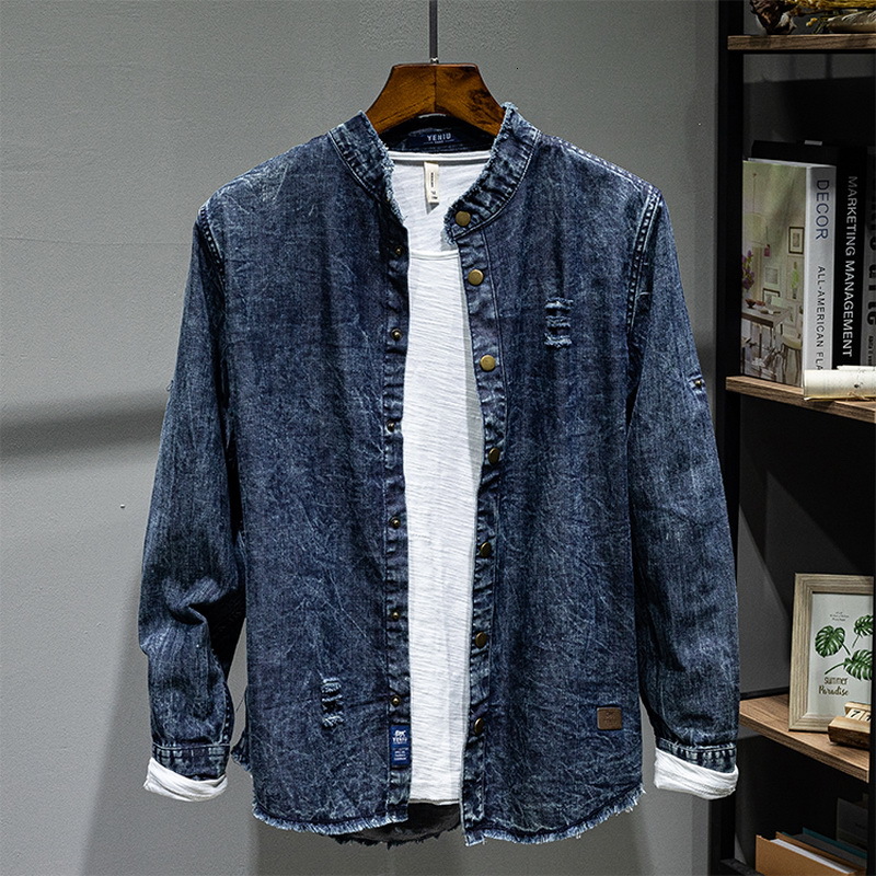 2021 New 100% Cotton Long-sleeved Brand Denim Fashion Comfortable Shirts for Men Casual Trendy Shirt Mens Camisa Chemise Gt9n, Blue
2021 New 100% Cotton Long-sleeved Brand Denim Fashion Comfortable Shirts for Men Casual Trendy Shirt Mens Camisa Chemise Gt9n, Blue