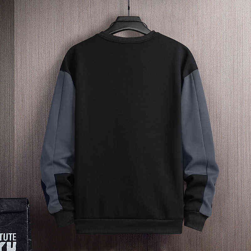 2022 Solid Color Black White Patchwork Sweatshirt Men'S Hoodies Spring Autumn Hoody Casual Streetwear Clothes Y220702