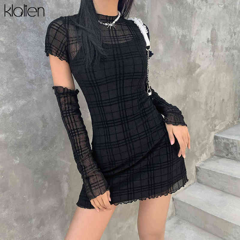 KLALIEN 2022 Spring Fashion Simple Plaid Patchwork Young Style Dress Women Casual Street Slim Office Lady Black Mini Dress G1223
KLALIEN 2022 Spring Fashion Simple Plaid Patchwork Young Style Dress Women Casual Street Slim Office Lady Black Mini Dress G1223