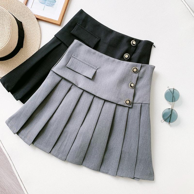 Skirts PEONFLY Women' Streetwear Pleated Korean Solid Color Mini Fashion High Waist Button Pockets Harajuku Women, Black
Skirts PEONFLY Women' Streetwear Pleated Korean Solid Color Mini Fashion High Waist Button Pockets Harajuku Women, Black