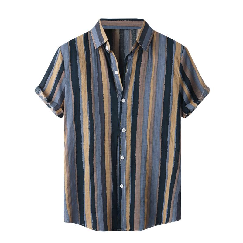 Men's Casual Shirts Summer Plus Size Daily Beach Style Shirt Stripe Print Short Sleeve Button Turn-Down Collar Ropa Hombre, White;black
Men's Casual Shirts Summer Plus Size Daily Beach Style Shirt Stripe Print Short Sleeve Button Turn-Down Collar Ropa Hombre, White;black
