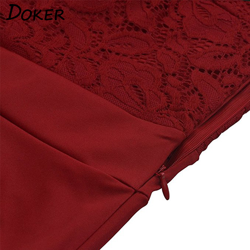 Elegant Red Lace Dress Women Patchwork Slash Neck Short Sleeve Sashes Tunic Dress Summer Ladies Sexy Evening Party Dresses 210309