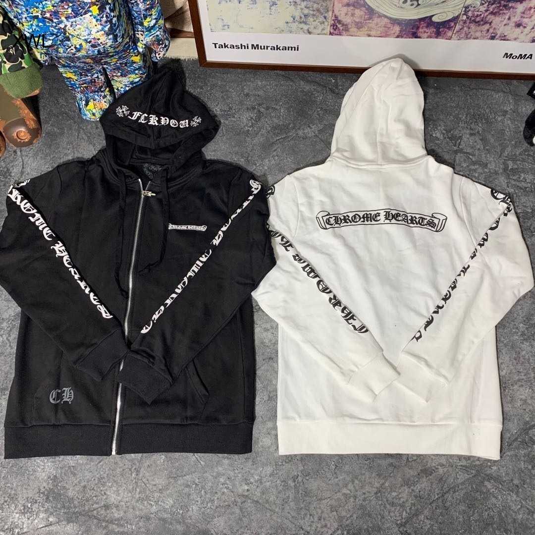 2021 Chao brand ch crosin coat Sanskrit cross horseshoe silver zipper Hoodie ro men's and women's au, Black
2021 Chao brand ch crosin coat Sanskrit cross horseshoe silver zipper Hoodie ro men's and women's au, Black