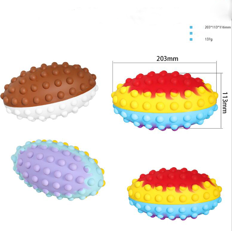 Pops Bubble Dimple 3D rugby Fidget Toy Decompression Finger Squeeze Toys for Kids Adult Family Interactive Sensory Toys
Pops Bubble Dimple 3D rugby Fidget Toy Decompression Finger Squeeze Toys for Kids Adult Family Interactive Sensory Toys