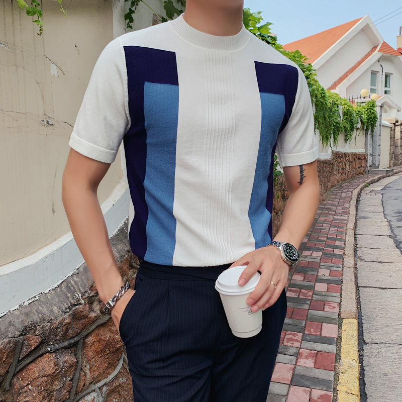 2021 New Autumn Men Slim Fit Fancy Male Pull Homme Outfit Big Multi Color Stripe Herren Pullover Semi Turtleneck Knitted Sweater 8jss, Green
2021 New Autumn Men Slim Fit Fancy Male Pull Homme Outfit Big Multi Color Stripe Herren Pullover Semi Turtleneck Knitted Sweater 8jss, Green