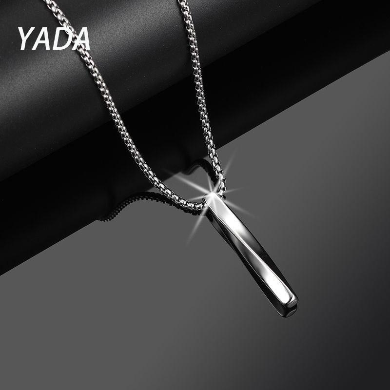 Pendant Necklaces YADA Fashion Black Rectangle Presents&Necklace For Men Women Jewelry Stainless Steel Trendy Spiral Necklace SE210056, Silver
Pendant Necklaces YADA Fashion Black Rectangle Presents&Necklace For Men Women Jewelry Stainless Steel Trendy Spiral Necklace SE210056, Silver
