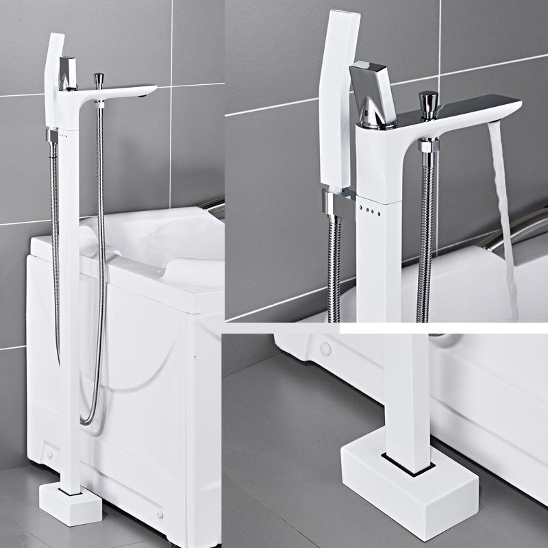 Floor Mounted Bathtub Shower Faucet Handheld Finish Free Standing Black White BathTub Water Mixer Taps Waterfull
Floor Mounted Bathtub Shower Faucet Handheld Finish Free Standing Black White BathTub Water Mixer Taps Waterfull