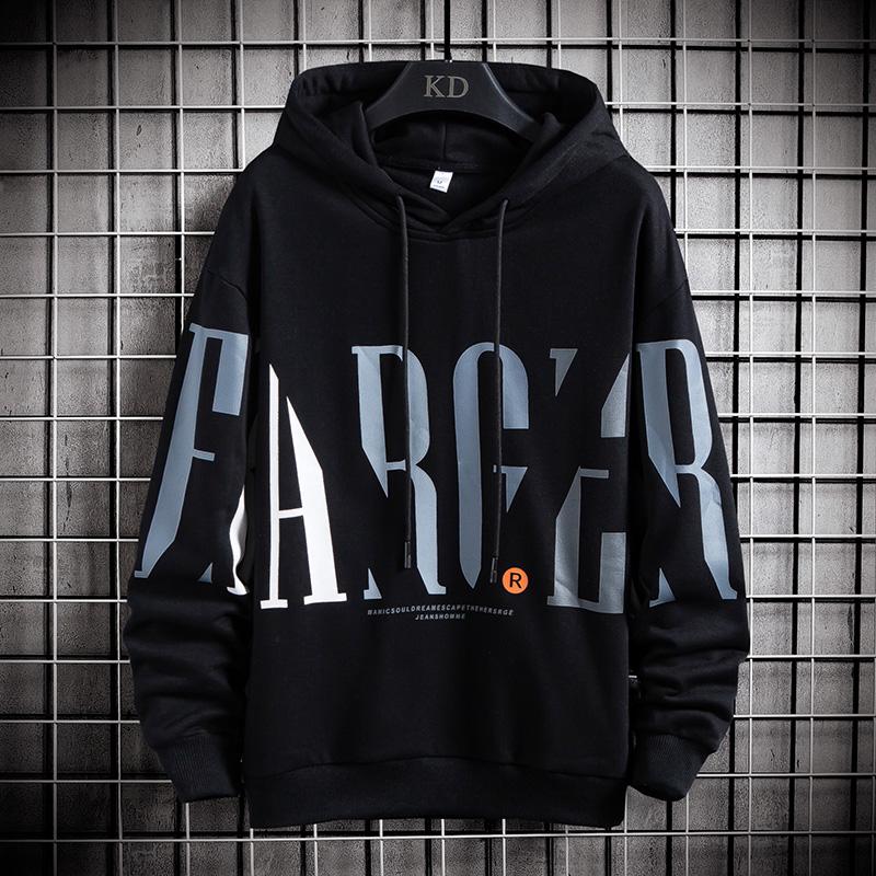 Men's Hoodies & Sweatshirts High Street Hoodie 2021 Autumn Hip Hop Fashion Print Pullover Men Harajuku Casual O-Neck Sweatshirt