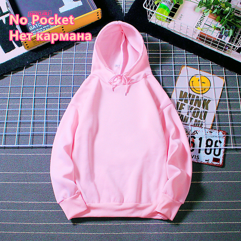 Plus Velvet Oversize Hoodies Women Spring Autumn Female Loose Casual Pullover Hoodied Solid Color Hoodies Sweatshirts Tops 201113