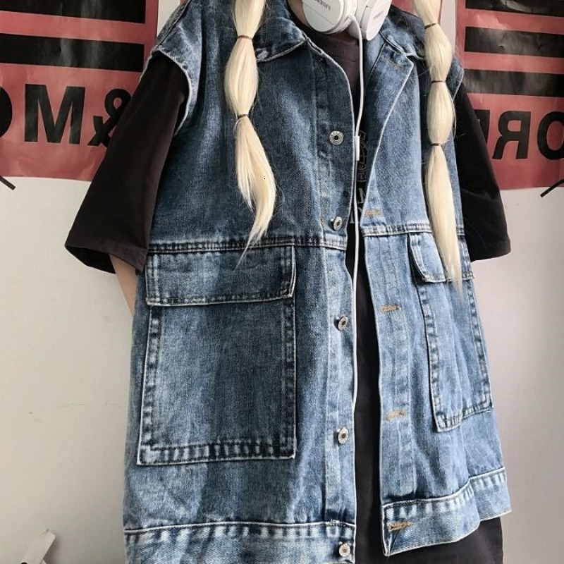 2021 New Autumn Men's Fashion Solid Color Retro Casual Couple Streetwear Loose Hip-hop Korean Vest Denim Jacket Men Dd8i, Blue
2021 New Autumn Men's Fashion Solid Color Retro Casual Couple Streetwear Loose Hip-hop Korean Vest Denim Jacket Men Dd8i, Blue