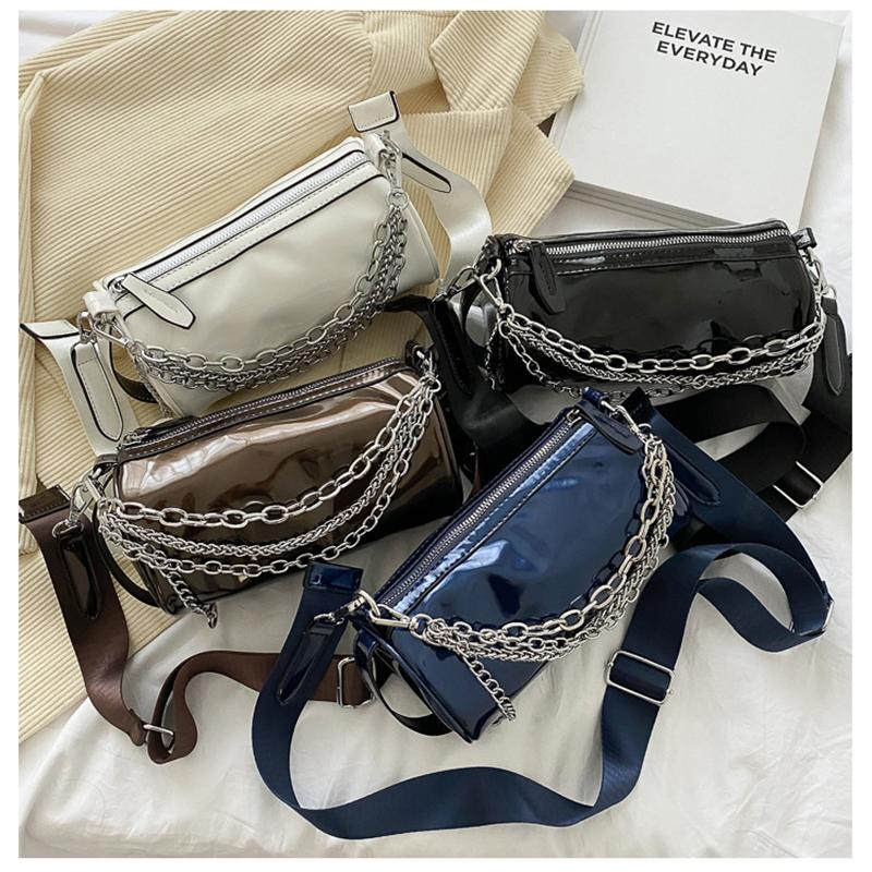 Women's Single Shoulder Bag Korean Style Female Bag New Trendy Fashion Shoulder Chain Shiny Messenger Barrel-Shaped, Black
Women's Single Shoulder Bag Korean Style Female Bag New Trendy Fashion Shoulder Chain Shiny Messenger Barrel-Shaped, Black