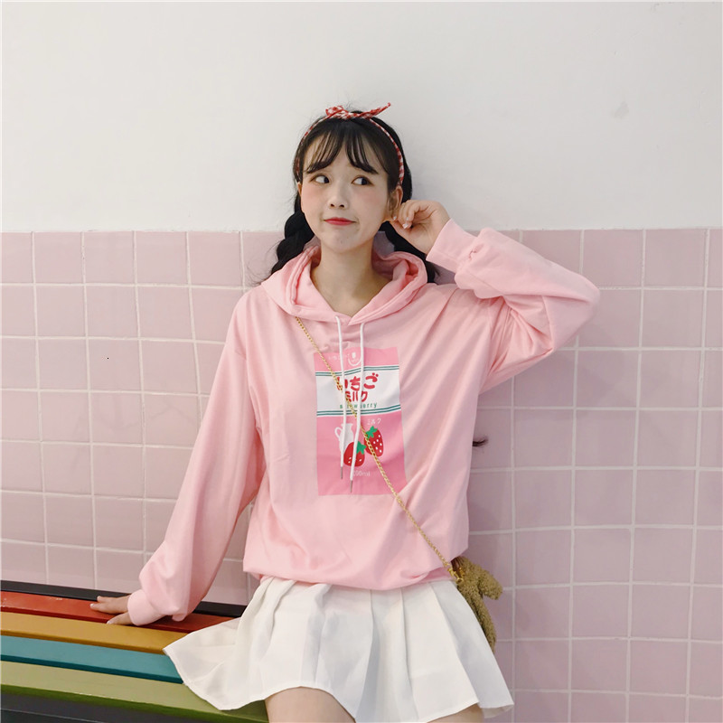 2021 New Japanese Kawaii Hoodies Impression Strawberry Woman Sweatshirt Winter Tops Harajuku Beautiful Loosed Long Schoolgirl Sweater Tixq, White
2021 New Japanese Kawaii Hoodies Impression Strawberry Woman Sweatshirt Winter Tops Harajuku Beautiful Loosed Long Schoolgirl Sweater Tixq, White