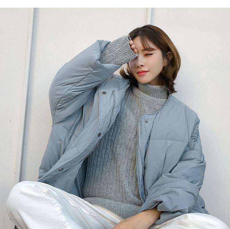 Women's Down & Parkas Cotton-Padded Jacket Women 2021 Scarf Collar Korean Style Winter Coats Fashion Jackets Loose Bread Coat Clothes Y402