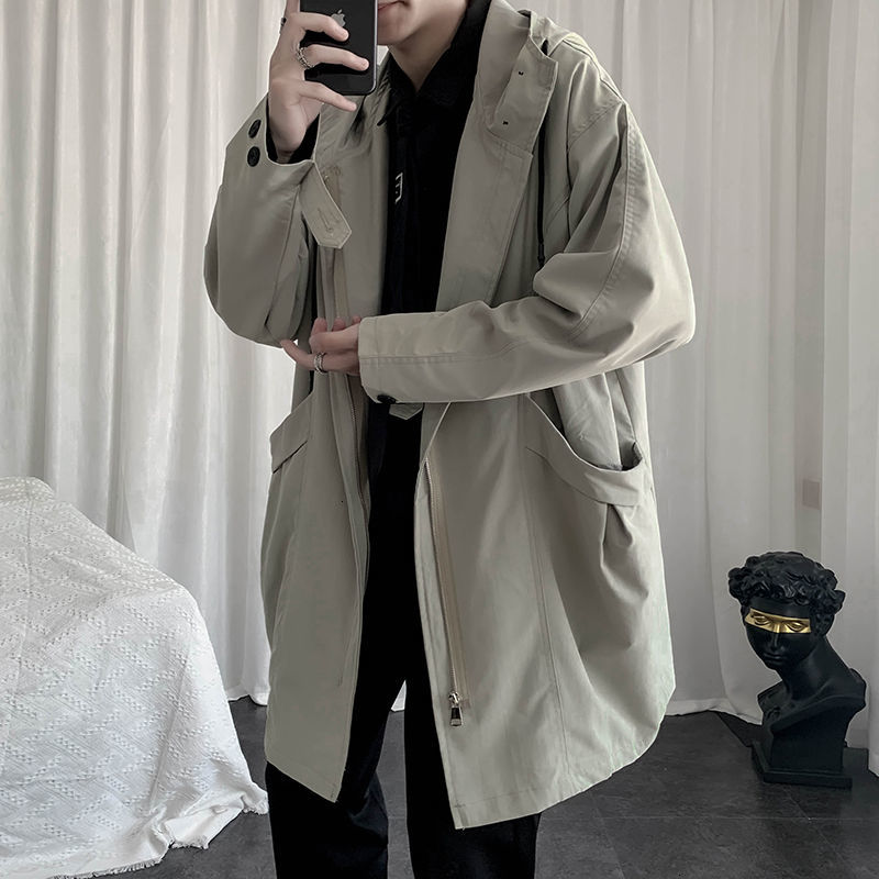 2021 New Autumn Hooded Trench Men's Fashion Solid Color Casual Long Coat Men Streetwear Wild Loose Windbreaker Jacket Mens Overcoat Cffx, Black
2021 New Autumn Hooded Trench Men's Fashion Solid Color Casual Long Coat Men Streetwear Wild Loose Windbreaker Jacket Mens Overcoat Cffx, Black