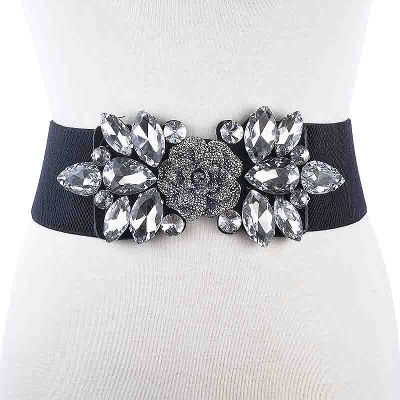 2021 New Hot European and American Woven Elastic Artificial Crystal Wide Belt Lady Fashion Cummerbunds Female Rose Belts for Girdle Women 6b, Black
2021 New Hot European and American Woven Elastic Artificial Crystal Wide Belt Lady Fashion Cummerbunds Female Rose Belts for Girdle Women 6b, Black