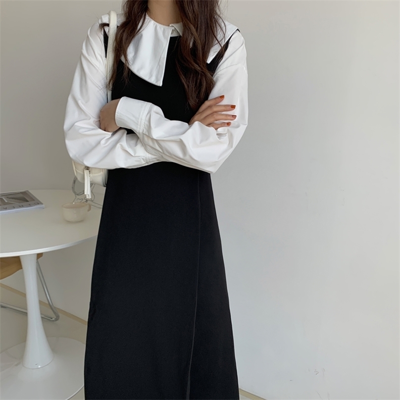 French Retro Dress Two Piece Suit Set Asymmetrical Collar Elegant Gentle All Match Female Women Streetwear Long 210525, Photo color
French Retro Dress Two Piece Suit Set Asymmetrical Collar Elegant Gentle All Match Female Women Streetwear Long 210525, Photo color