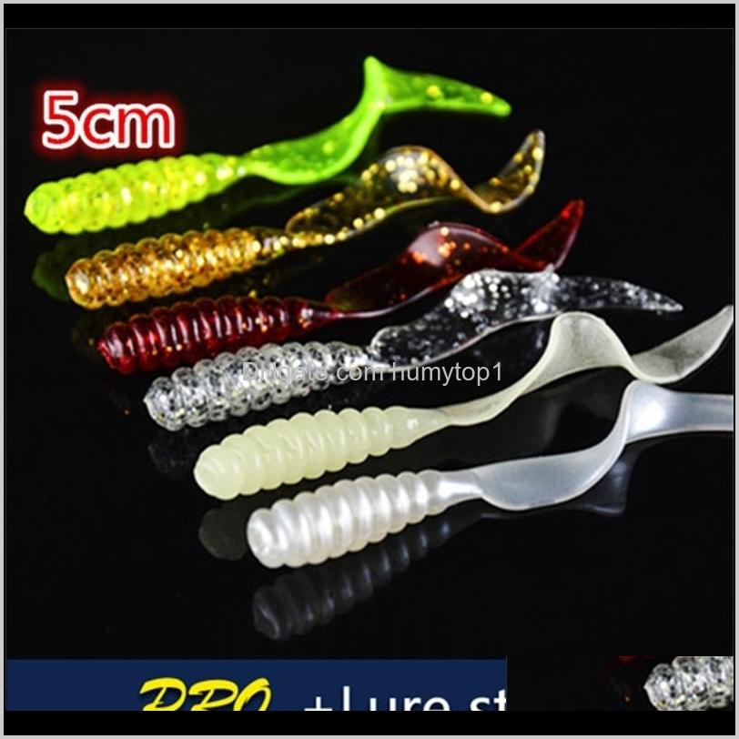 Shipping 200Pcs 5Cm Colorful Soft Material Circle Tail Shinny Isca Grub Worm Maggot Fishing Lure Baits For Pond Fishing 201103 K6Eig Fxuoe
Shipping 200Pcs 5Cm Colorful Soft Material Circle Tail Shinny Isca Grub Worm Maggot Fishing Lure Baits For Pond Fishing 201103 K6Eig Fxuoe