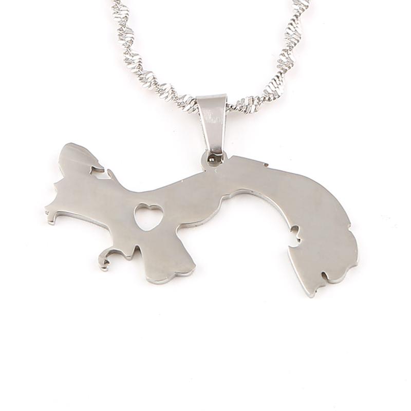 Chains Stainless Steel Silver Plated Panama Maps Pendant Necklaces Panamanian Charm Jewelry
Chains Stainless Steel Silver Plated Panama Maps Pendant Necklaces Panamanian Charm Jewelry