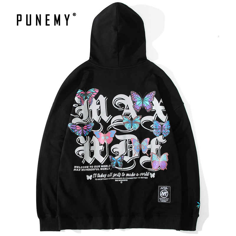 2021 Men Hoodie Harajuku Butterfly Pattern Hip Hop Streetwear Sweatshirt Autumn New 100% Cotton Oversize Hooded Male Hoodies Iijh, Black
2021 Men Hoodie Harajuku Butterfly Pattern Hip Hop Streetwear Sweatshirt Autumn New 100% Cotton Oversize Hooded Male Hoodies Iijh, Black