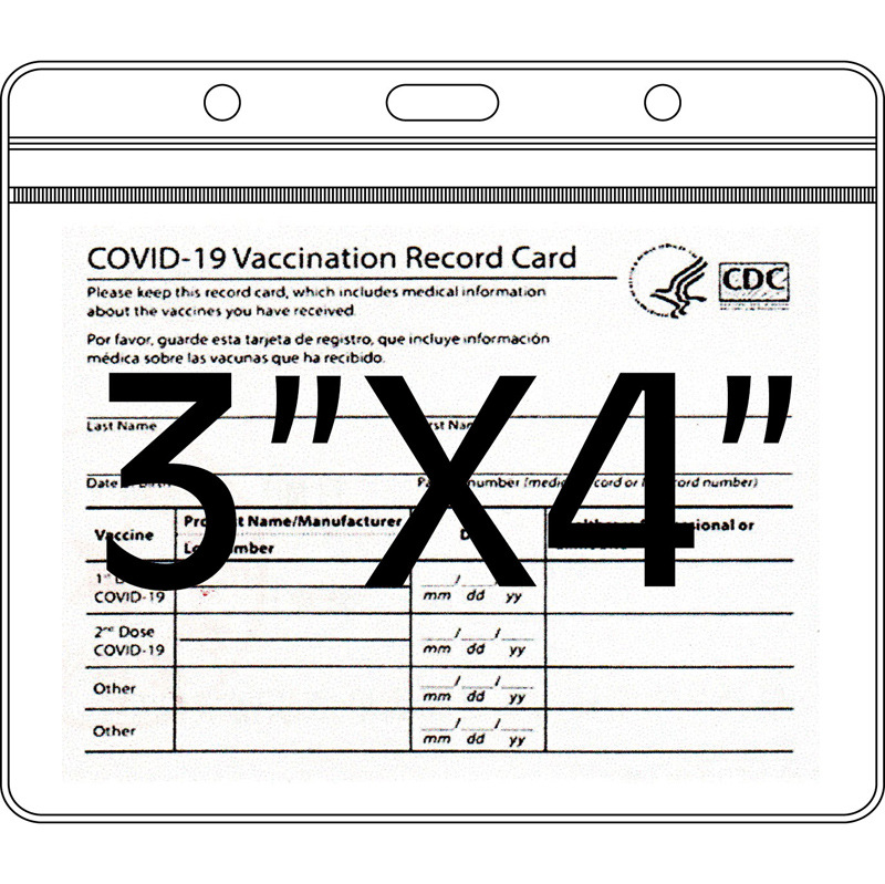 CDC Vaccination Card Protector 4 X 3 Inches Immunization Record Vaccine Holder Waterproof Clear Vinyl Plastic Sleeve with Type Resealable Zip
CDC Vaccination Card Protector 4 X 3 Inches Immunization Record Vaccine Holder Waterproof Clear Vinyl Plastic Sleeve with Type Resealable Zip