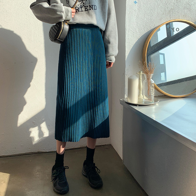 2021 New Solid Knitted Pleated Women Autumn Winter Ladies Thick Midi Skirt Elegant Vintage Female Elastic High Waist Pencil Skirts A607, Black
2021 New Solid Knitted Pleated Women Autumn Winter Ladies Thick Midi Skirt Elegant Vintage Female Elastic High Waist Pencil Skirts A607, Black
