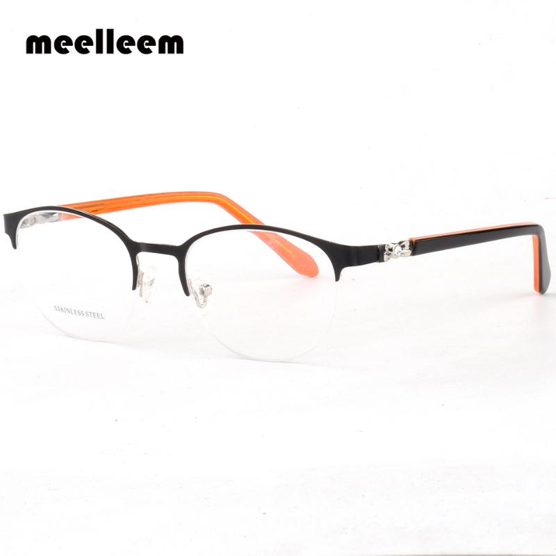 Fashion Sunglasses Frames Optical Half Glasses Frame Stainless Steel Metal Men Women Unisex Myopia Presbyopia Prescription Spectacles, Black
Fashion Sunglasses Frames Optical Half Glasses Frame Stainless Steel Metal Men Women Unisex Myopia Presbyopia Prescription Spectacles, Black