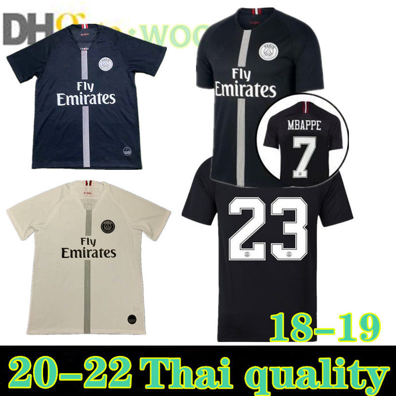 Fan version S- 18 19 Paris Soccer Jersey MBAPPE DI MARIA VERRATTI Custom Home Away Third Men Football Shirt, Black
Fan version S- 18 19 Paris Soccer Jersey MBAPPE DI MARIA VERRATTI Custom Home Away Third Men Football Shirt, Black