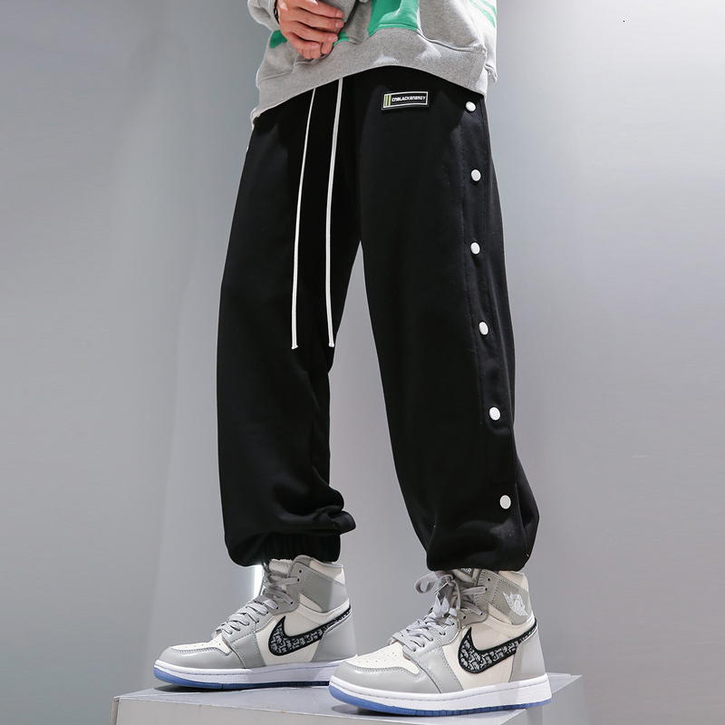 2021 New Fashion Streetwear Casual Sweatpants Men Side Buttons Clousre Designer Hip Hop Joggers Wide Leg Baggy Trousers Basketball Pants 6uj, Black
2021 New Fashion Streetwear Casual Sweatpants Men Side Buttons Clousre Designer Hip Hop Joggers Wide Leg Baggy Trousers Basketball Pants 6uj, Black