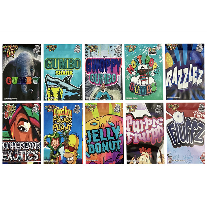 jokes up gumbo packing bags fly trap net wt 3.5g pack packaging Edible Mylar Bag shark smell proof Edibles packs california
jokes up gumbo packing bags fly trap net wt 3.5g pack packaging Edible Mylar Bag shark smell proof Edibles packs california