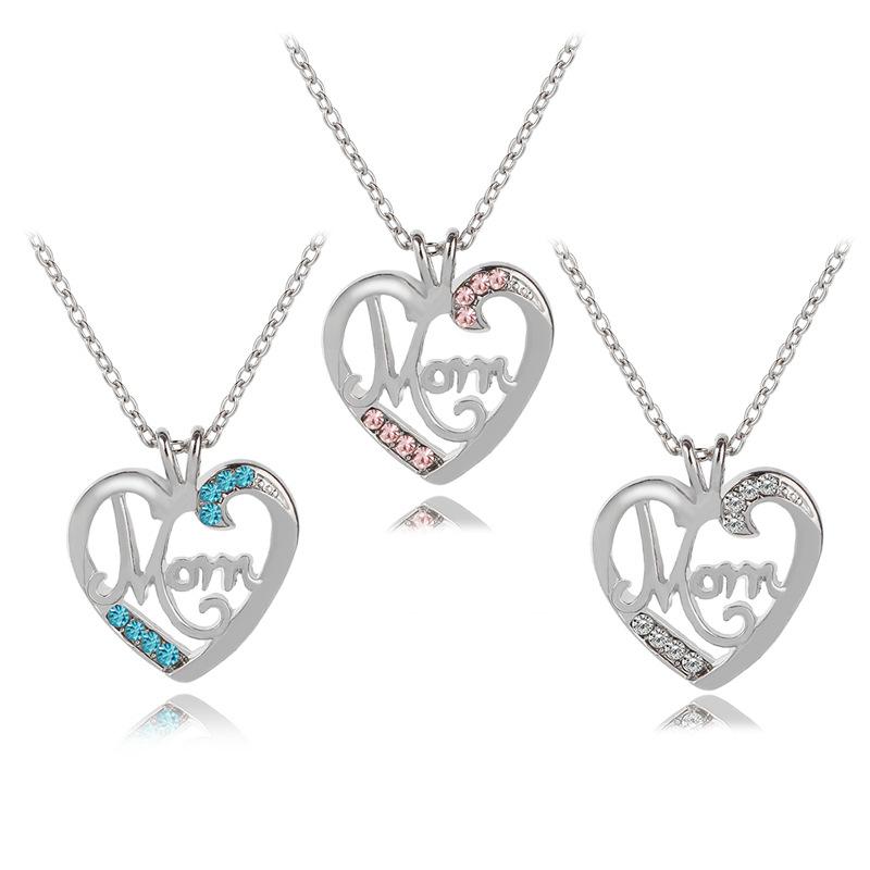 Pendant Necklaces Hollow Love Heart Mother's Day Gift Letter MOM Zircon Necklace Woman Mother Girl Wedding Blessing Jewelry
Pendant Necklaces Hollow Love Heart Mother's Day Gift Letter MOM Zircon Necklace Woman Mother Girl Wedding Blessing Jewelry
