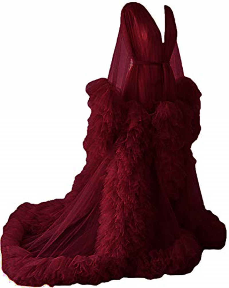 Maternity Robes Evening Dresses Tulle Bathrobe for Photo Shoot Birthday Party Bridal Fluffy Maternity Dress Custom Made Gown