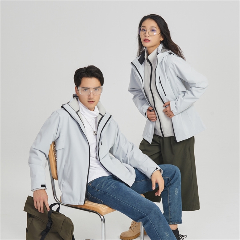 High end submachine clothes can be printed with two sets of three in one cold proof and warm school uniforms, Men's white
High end submachine clothes can be printed with two sets of three in one cold proof and warm school uniforms, Men's white