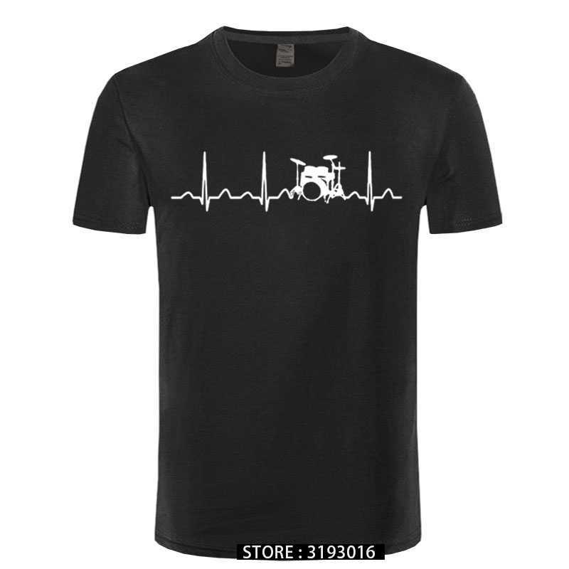 Drums Drummer Heartbeat T-Shirt Casual Male Cool 3D Printed Fashion Japanese Tees Christmas Day Camisas Hombre Clothing 210629