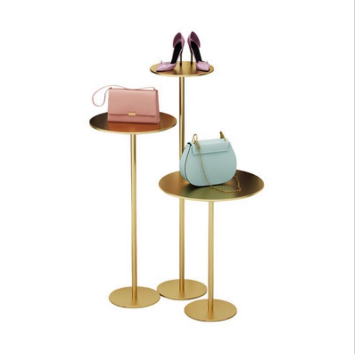 Clothing store iron clothes rack Commercial Furniture modern simple gold women's cloth floor display racks shopping mall show platform