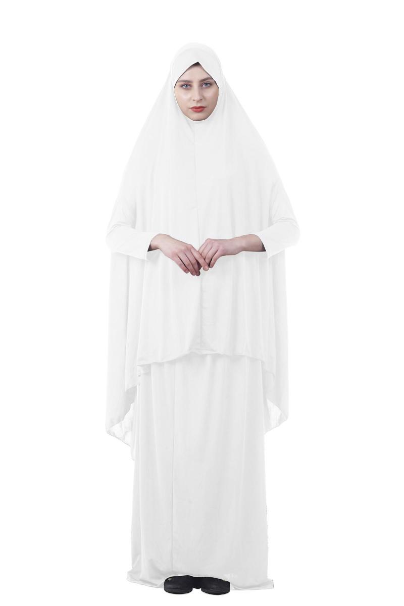 Ethnic Clothing 2pcs Muslim Women Long Robe Dubai Head Cover Hijab Dress Jellaba Khimar Worship Middle East Prayer Kaftan Ramadan