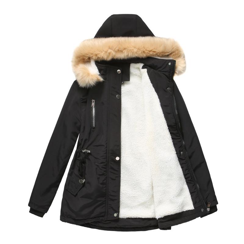 Plus Size Outerwear & Coats Quanss Women's Winter Coat Thick Warm Berber Fleece Faux Fur Hooded Outwear Jacket Female 2021 Parkas Padded, Black
Plus Size Outerwear & Coats Quanss Women's Winter Coat Thick Warm Berber Fleece Faux Fur Hooded Outwear Jacket Female 2021 Parkas Padded, Black