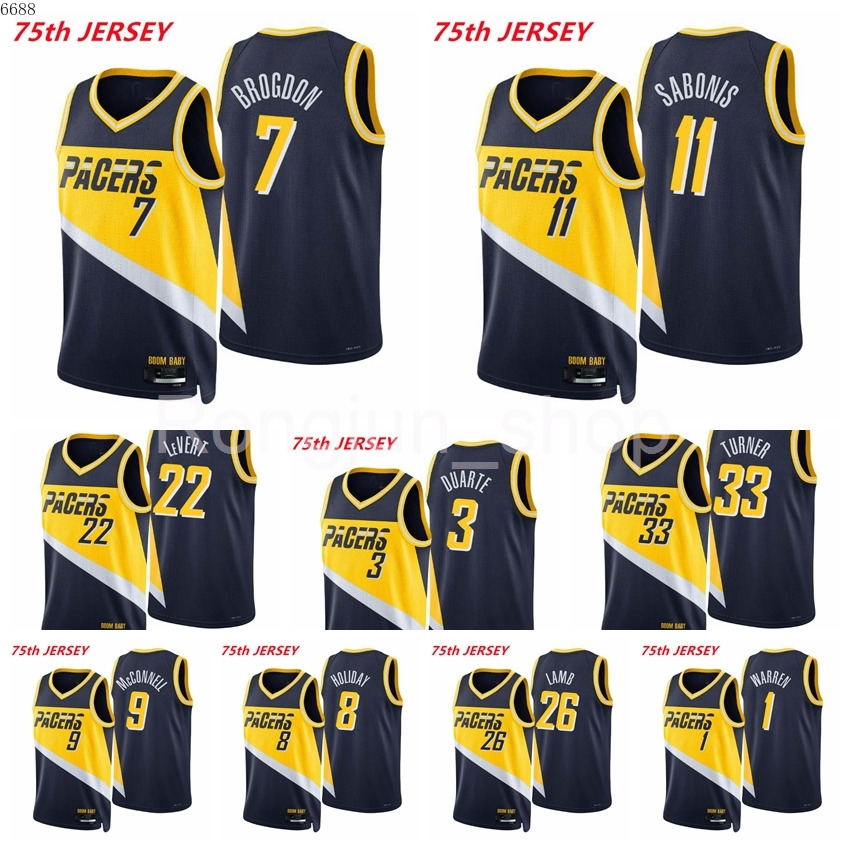 75th Anniversary Diamond Basketball Jerseys 2021/22 Men Printed Chris Duarte Domantas Sabonis Malcolm Brogdon Caris LeVert Myles Turner Warren Lamb Holiday Navy, 11
75th Anniversary Diamond Basketball Jerseys 2021/22 Men Printed Chris Duarte Domantas Sabonis Malcolm Brogdon Caris LeVert Myles Turner Warren Lamb Holiday Navy, 11