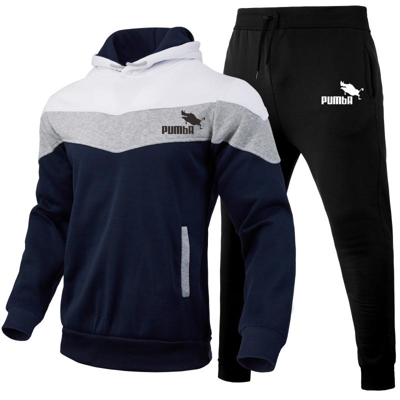 Men's Tracksuits PUMbA Men Patchwork Hoodie Set Winter Spring Hoodie+Pants 2Pcs Male Jogging Sportswear Tracksuit Casual Outfiits Strretwear, Gray
Men's Tracksuits PUMbA Men Patchwork Hoodie Set Winter Spring Hoodie+Pants 2Pcs Male Jogging Sportswear Tracksuit Casual Outfiits Strretwear, Gray