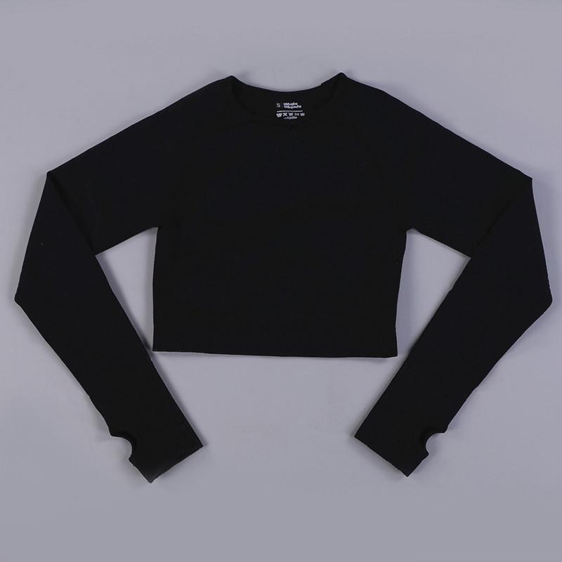 Long Sleeve Gym Crop Top Sports Yoga Women Seamless T-Shirts Fitness Sport Active Wear Workout Athletic Shirt